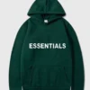 Essentials Fear of God Zielony Hoodie