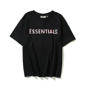 Essentials Funny Flowers Czarny T-Shirt