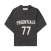 Essentials Fear Of God Football Czarny T-Shirt