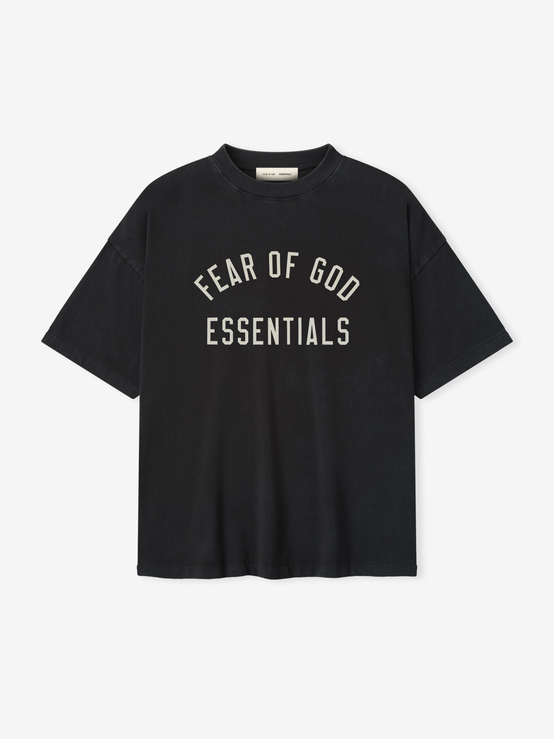 125AS254481F_90S_SHORT_SLEEVE_TEE-VINTAGE_BLACK_1 Essentials fear of God Varsity 90s Short Sleeve T-Shirt