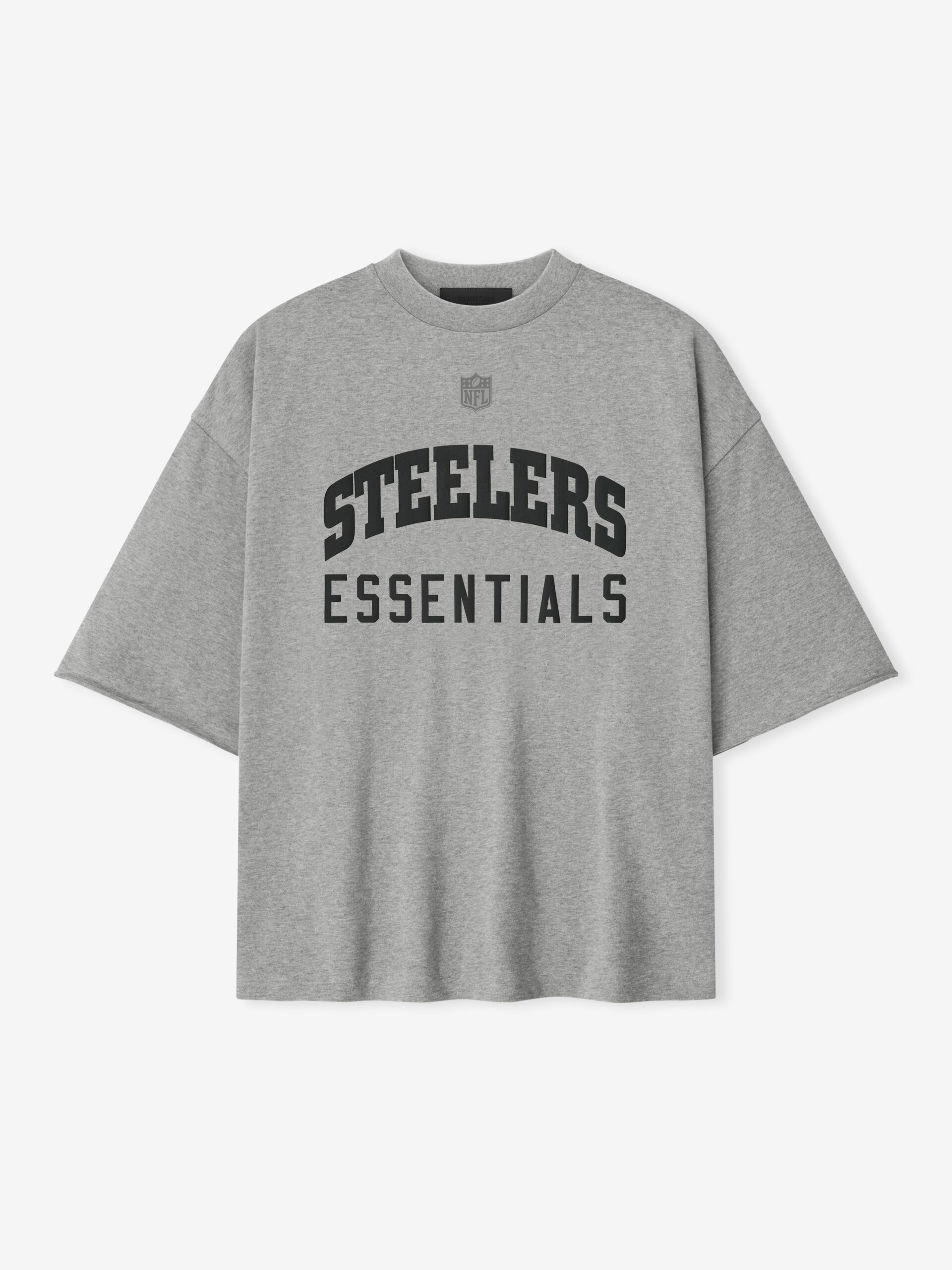 192NF252112F_STEELERS_90S_3QUARTER_SLEEVE_FOOTBALL_TEE-CONCRETE_HEATHER_1_5a502199-5595-4467-8705-604d9c8da786 (1) Essentials fear of God Steelers 90s 3/4 Football T-shirt
