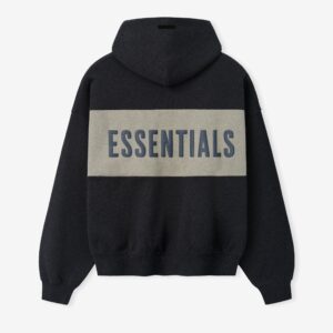 Essential Cropped Relaxed Panelled Hoodie